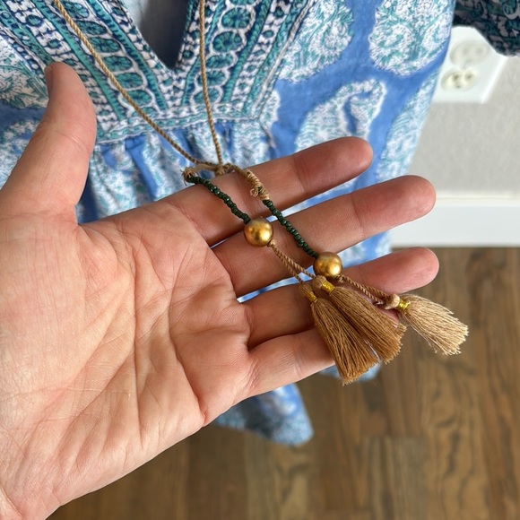 Belly by Kristin Bell Blue and White Kids Casual Dress - Picture 4 of 4